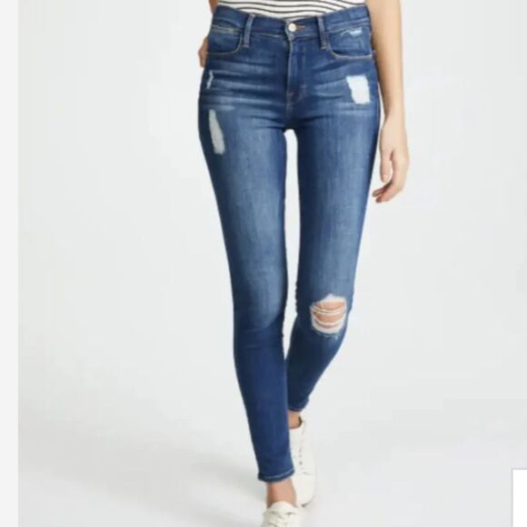 Frame Denim Denim - FRAME DENIM Le Skinny High Jeans HILLTOP